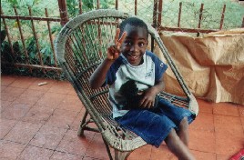 子犬と遊ぶノア